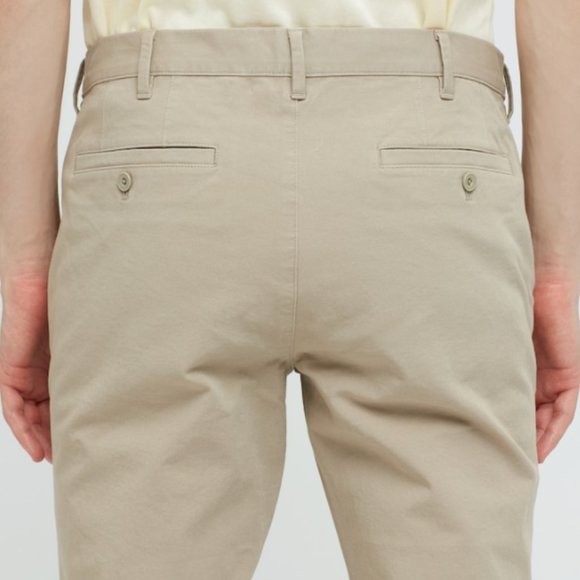 Uniqlo MEN SKINNY FIT 2-WAY STRETCH CHINO PANTS Brown W 28 X L 34" - Picture 6 of 11